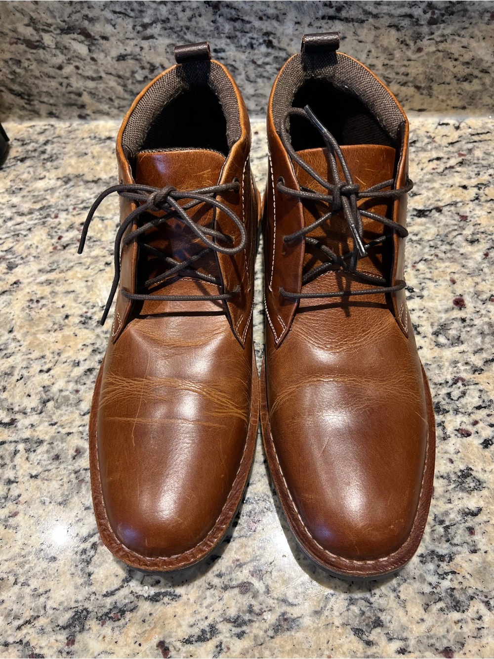 Crown Vintage Cognac Leather Chukka Boots